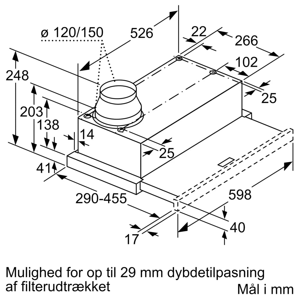 iQ100 Udtræksemhætte 60 cm Sølvmetallic - LI64MB521