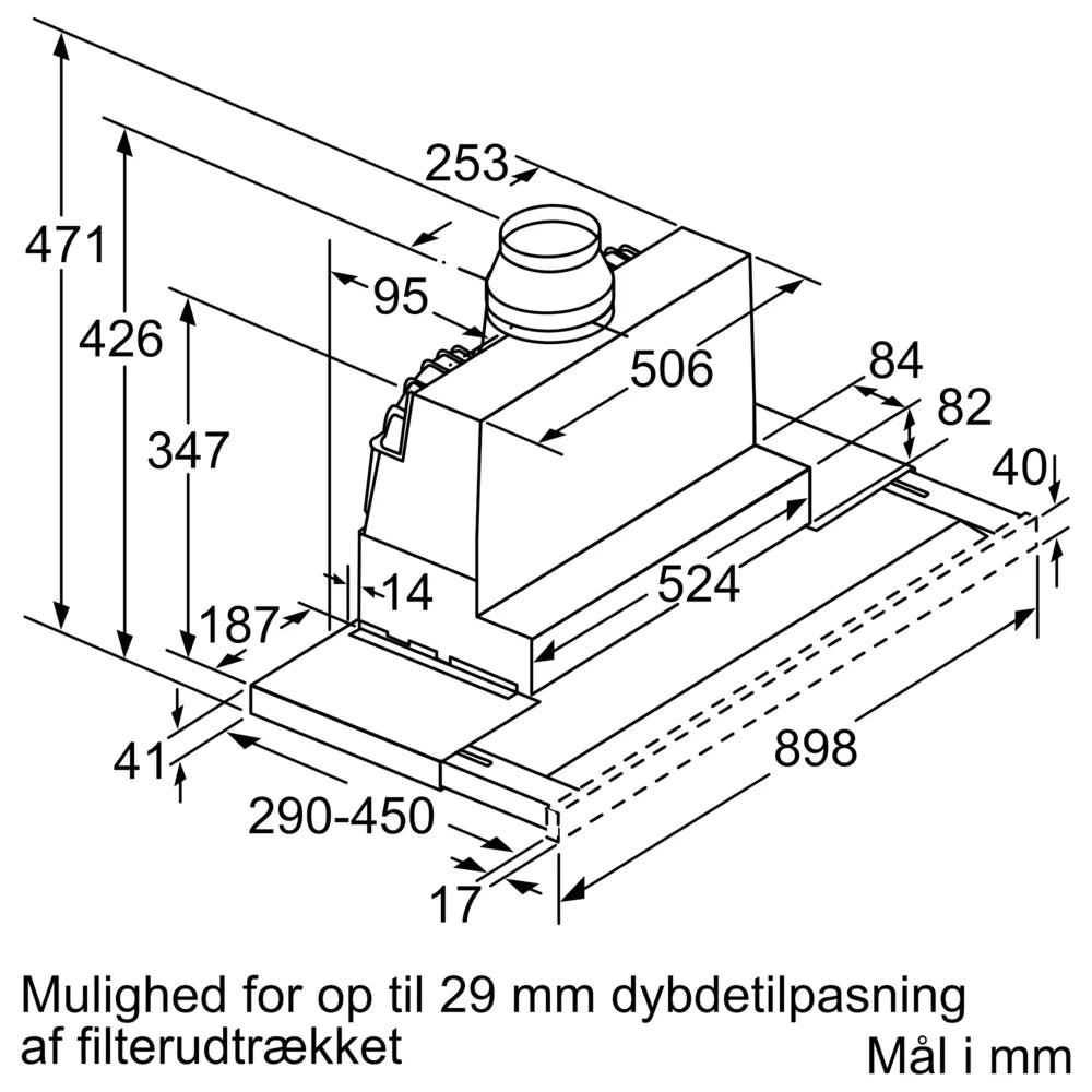 Udtræksemhætte 90 cm Rustfrit stål - Siemens iQ500 - LI97SA561S