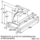 Udtræksemhætte 90 cm Rustfrit stål - Siemens iQ500 - LI97SA561S