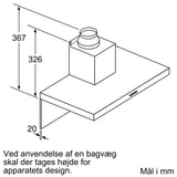 iQ300 Væghængt emhætte 90 cm Rustfrit stål - LC97BHM50