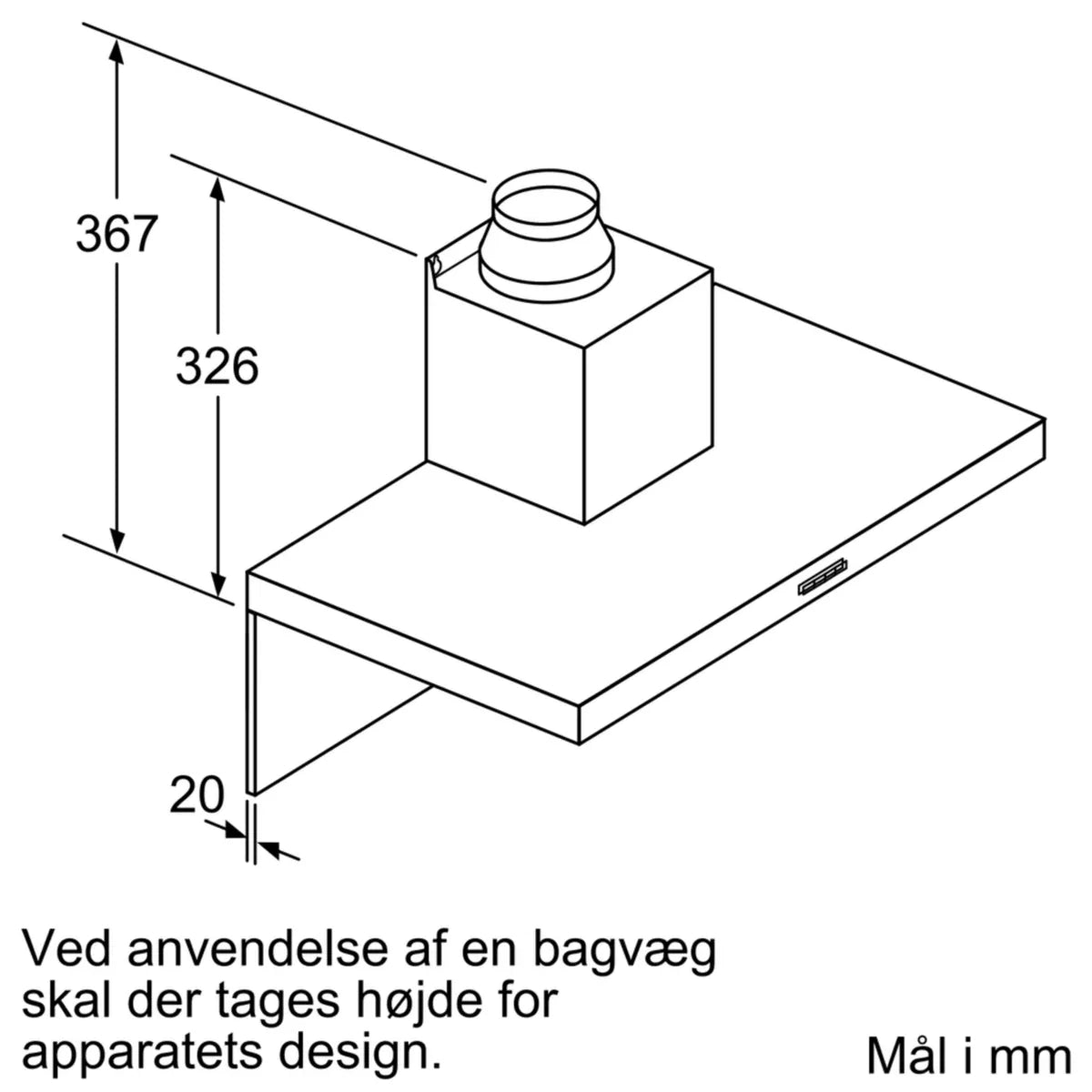 iQ300 Væghængt emhætte 60 cm Rustfrit stål - LC67BHM50