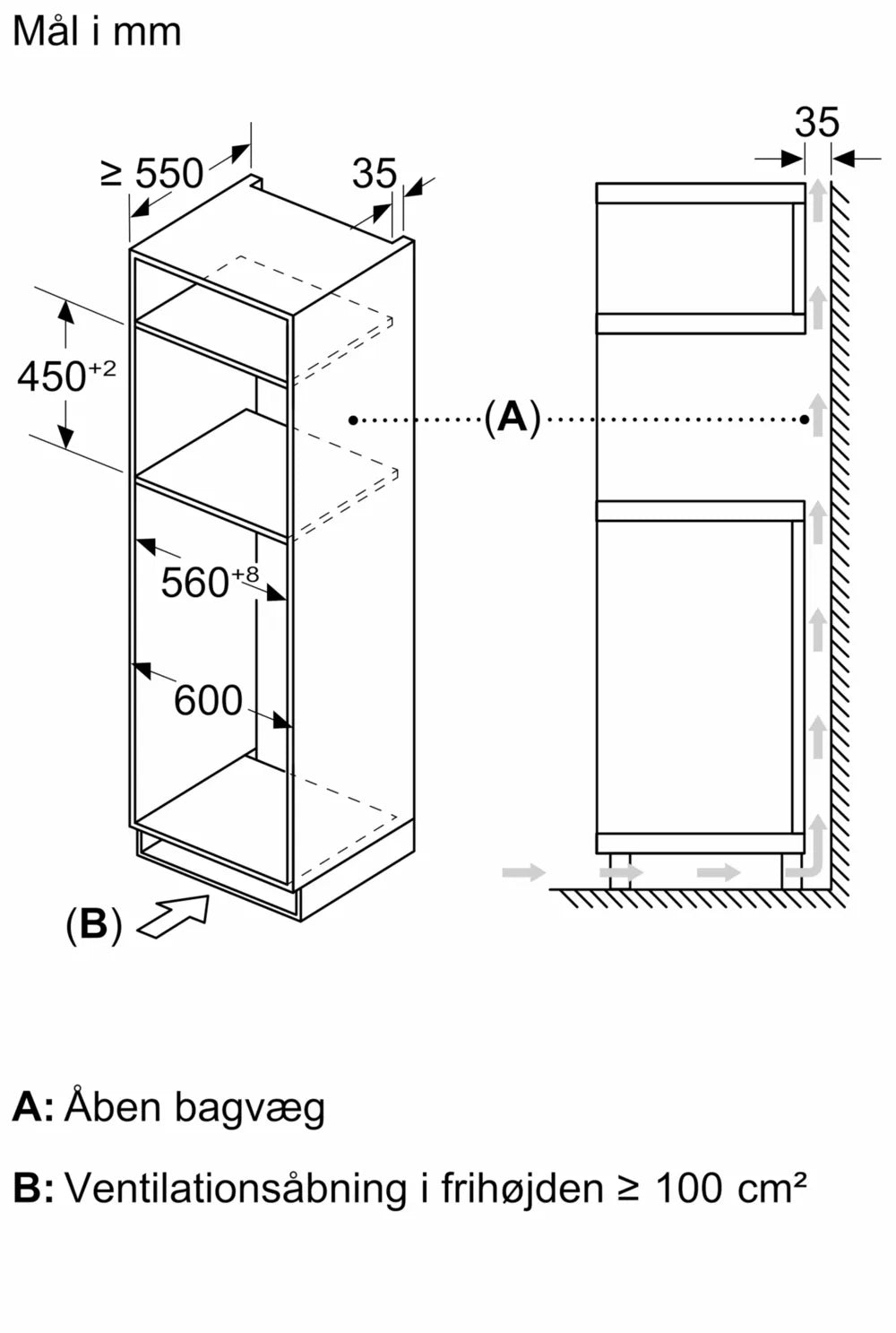 Integreret mikrobølgeovn med varmluft 60 x 45 cm i sort - Siemens iQ500 - CM485AGB1B
