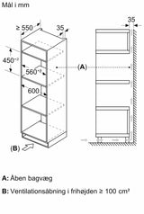 Integreret mikrobølgeovn med varmluft 60 x 45 cm i sort - Siemens iQ500 - CM485AGB1B