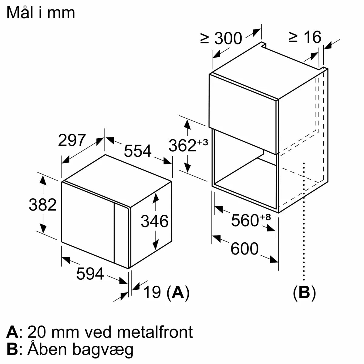 iQ300 Mikroovn til indbygning Sort - BF523LMB1