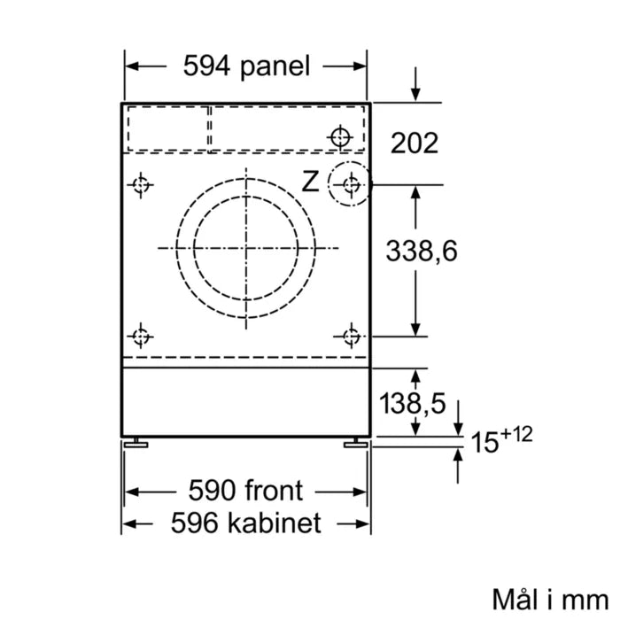 iQ700 Vaskemaskine til indbygning 8 kg maks. 1400 omdr./min. - WI14W542EU