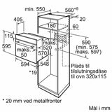 Indbygningsovn 60 x 60 cm Sort - IQ100 - Siemens HB013FBB1