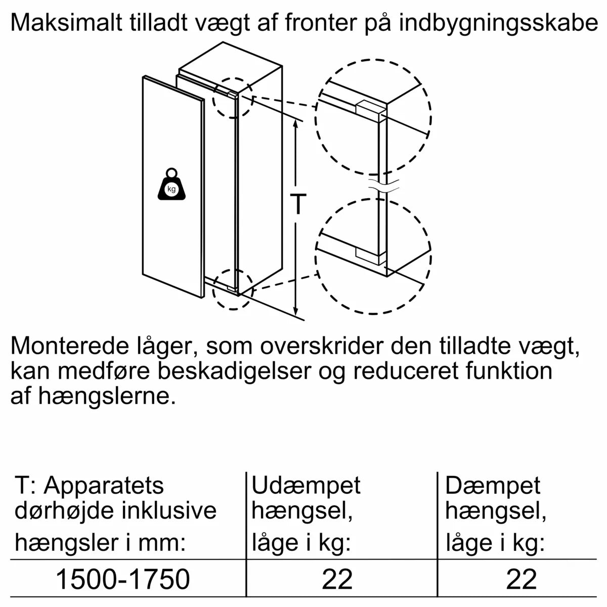 Integrerbart køleskab 177.5 x 56 cm fladhængsel med dæmpet lukning (soft close) - Siemens iQ700 - KI81FHOD0