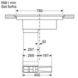 Kogeplade 80cm. Plano Induk m/indb Emfang HC - Siemens iQ700 - EX800NX68E