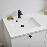 Marmorline støbt marmor dybde 50 cm i mat - vælg forskellige bredder og placering af Colombo vask