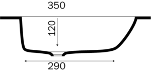 Betonex Nice vask Mat dybde 54,5 cm