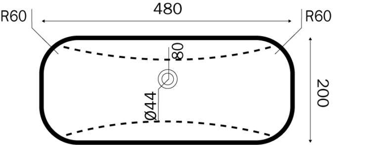 Granitex Nice vask Mat dybde 36 cm