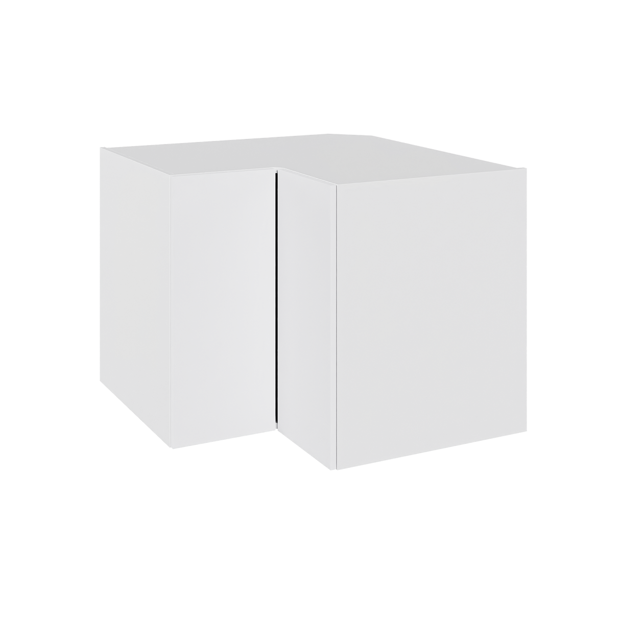 Multi-Living Hjørneskab med knæklåge i Hvid Front H: 70,4 cm D: 60,0 cm - 2 x 3/4 karrusel - Bredde: 90 cm