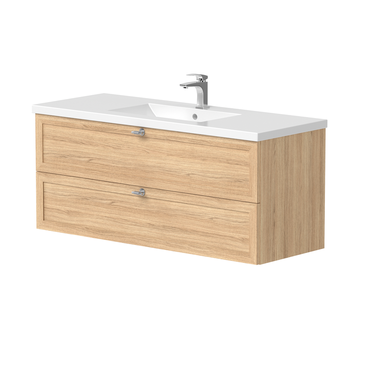 Nordskab vaskeskab 120 cm – Natur Eg finér