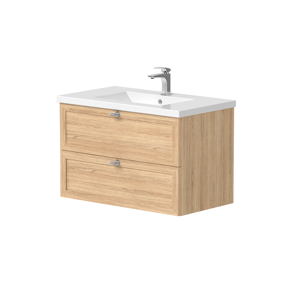 Nordskab vaskeskab 80 cm – Natur Eg finér