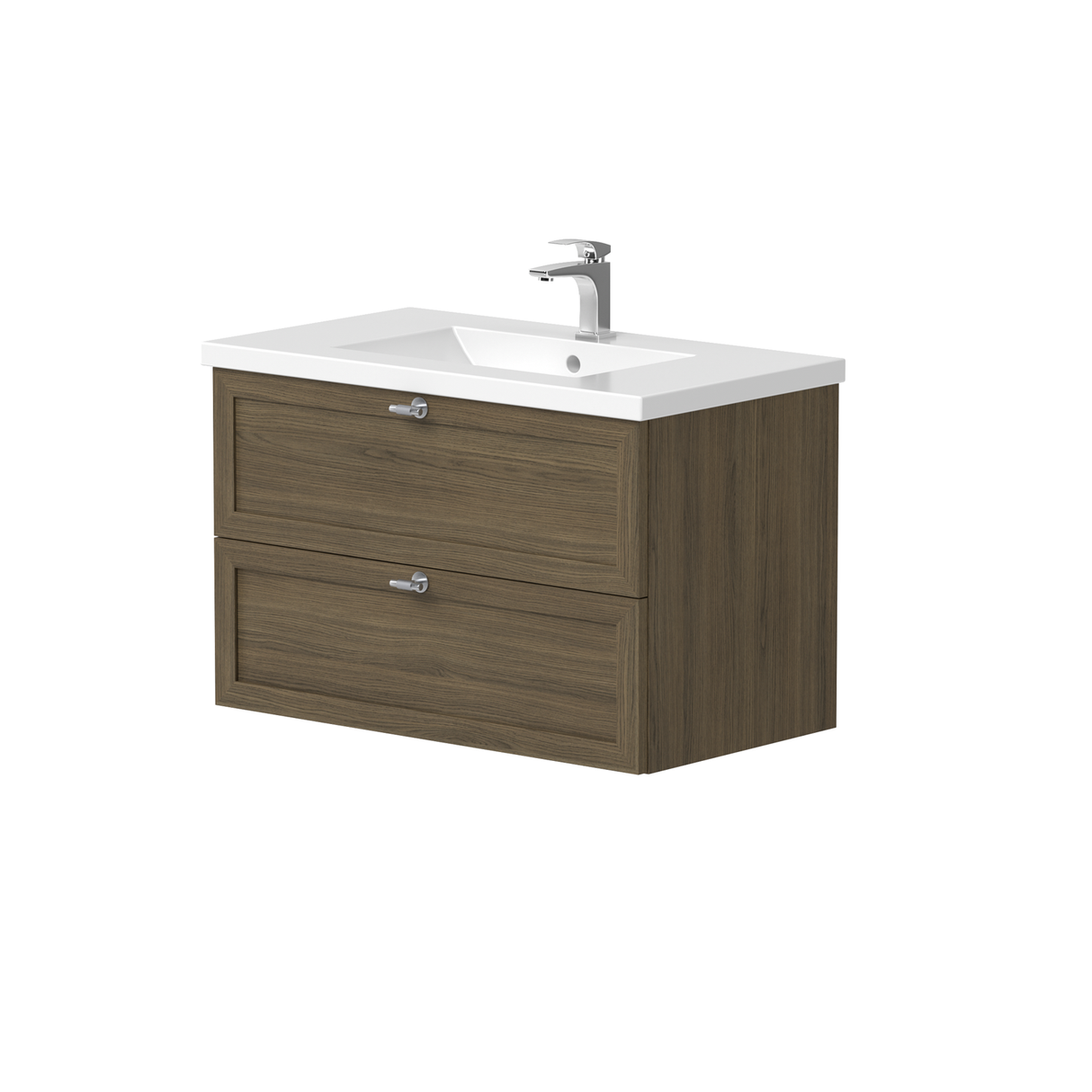 Nordskab vaskeskab 80 cm – Røget Eg finér