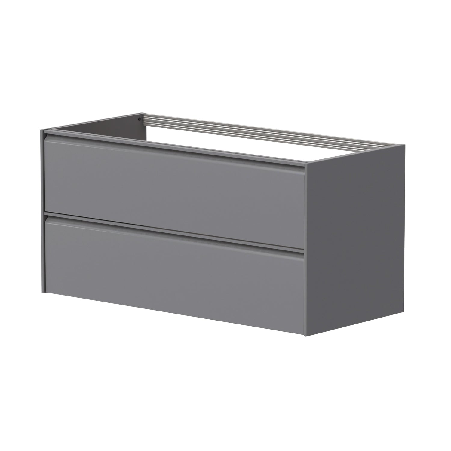 Nordskab Vaskeskab med 2 skuffer – 120 cm (Grå)