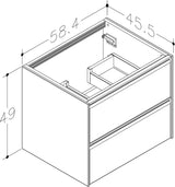 Nordskab Vaskeskab med 2 skuffer – 60 cm, Cocoa Brown