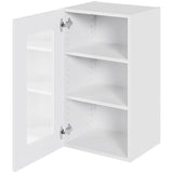 Multi-Living Køkken vitrineskab i Hvid Front overskab H: 70,4 cm D: 34,0 cm - Låge med klart glas og 2 hylder - Bredde: 40 cm