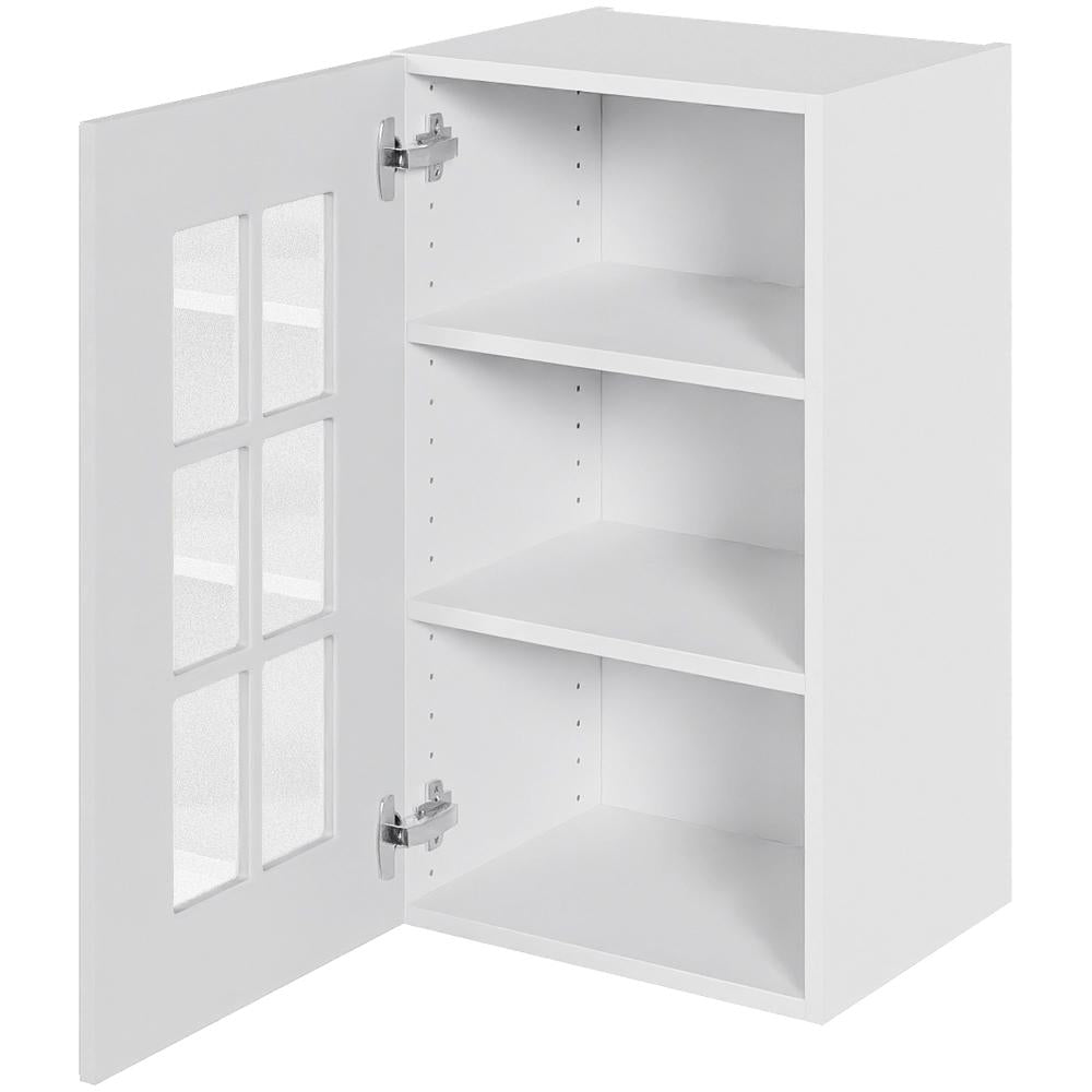 Multi-Living Køkken vitrineskab i Romantik overskab H: 70,4 cm D: 34,0 cm - Låge med klart glas inklusiv 2 hylder - Bredde: 40 cm