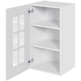 Multi-Living Køkken vitrineskab i Romantik overskab H: 70,4 cm D: 34,0 cm - Låge med klart glas inklusiv 2 hylder - Bredde: 40 cm