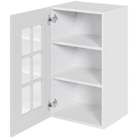 Multi-Living Køkken vitrineskab i Romantik overskab H: 70,4 cm D: 34,0 cm - Låge med klart glas inklusiv 2 hylder - Bredde: 40 cm