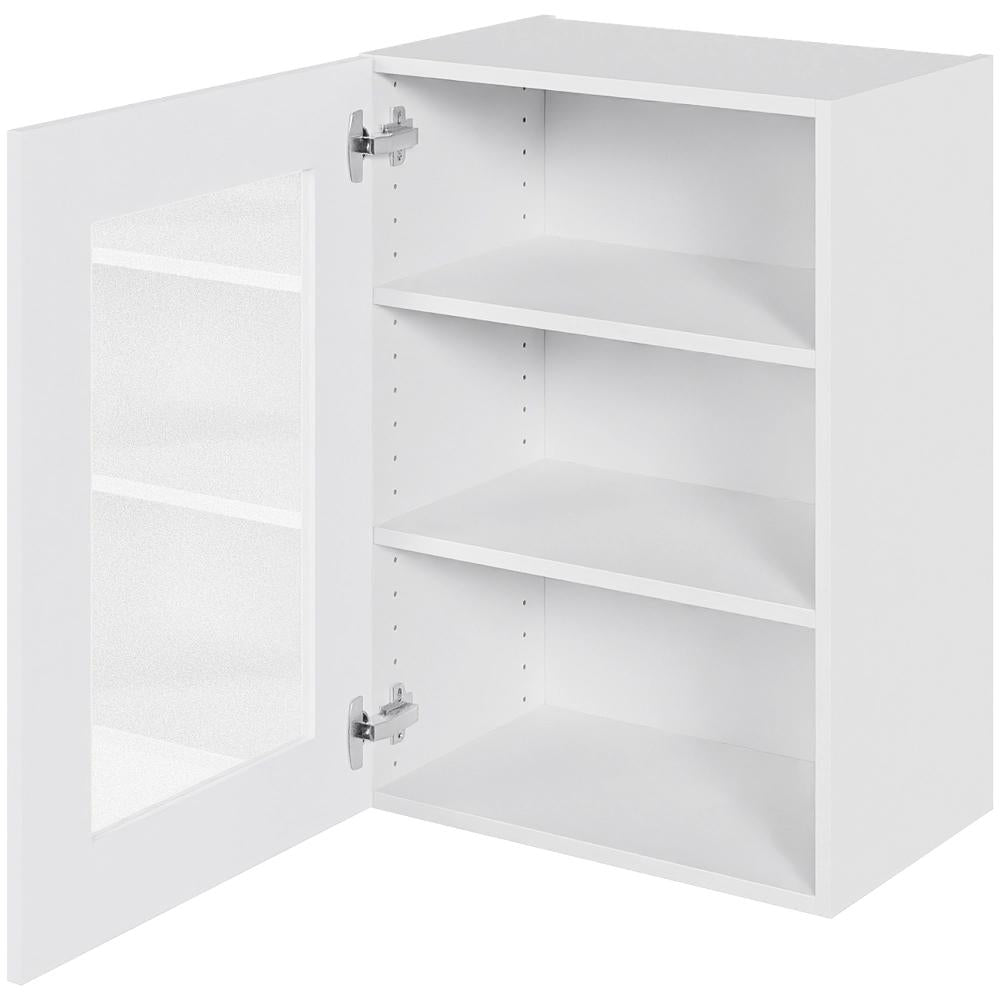 Multi-Living Køkken vitrineskab i Hvid Front overskab H: 70,4 cm D: 34,0 cm - Låge med klart glas og 2 hylder - Bredde: 50 cm