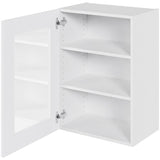 Multi-Living Køkken vitrineskab i Hvid Front overskab H: 70,4 cm D: 34,0 cm - Låge med klart glas og 2 hylder - Bredde: 50 cm