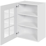 Multi-Living Køkken vitrineskab i Romantik overskab H: 70,4 cm D: 34,0 cm - Låge med klart glas inklusiv 2 hylder - Bredde: 50 cm