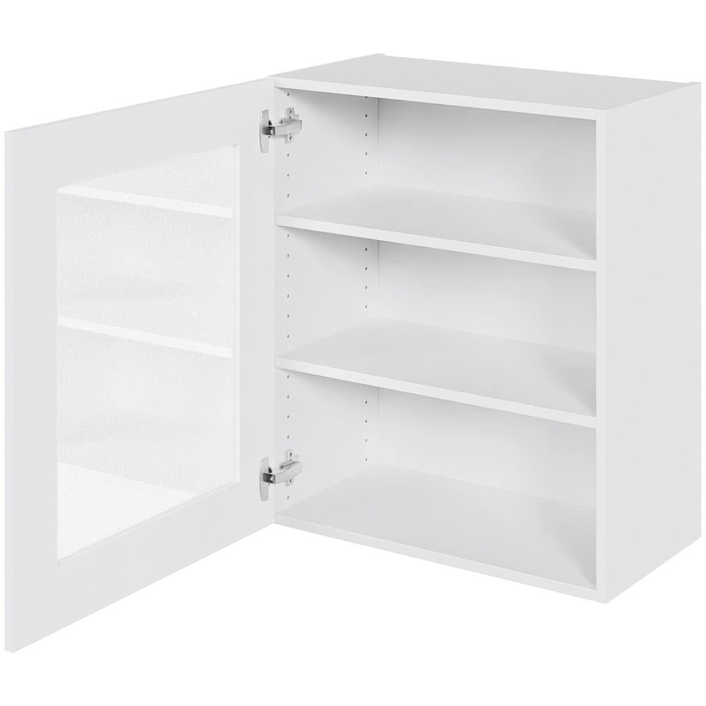 Multi-Living Køkken vitrineskab i Hvid Front overskab H: 70,4 cm D: 34,0 cm - Låge med klart glas og 2 hylder - Bredde: 60 cm