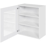 Multi-Living Køkken vitrineskab i Hvid Front overskab H: 70,4 cm D: 34,0 cm - Låge med klart glas og 2 hylder - Bredde: 60 cm