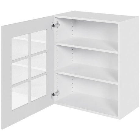 Multi-Living Køkken vitrineskab i Romantik overskab H: 70,4 cm D: 34,0 cm - Låge med klart glas inklusiv 2 hylder - Bredde: 60 cm