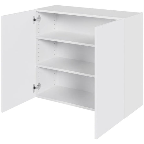 Multi-Living Køkken hyldeskab i Hvid Front med 2 låger H: 70,4 cm D: 34,0 cm - Inklusiv 2 hylder - Bredde: 80 cm