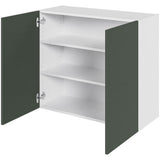 Multi-Living Køkken hyldeskab i Cibo Verde 120 H: 70,4 cm D: 32,0 cm B: 80 cm - med 2 hylder og 2 låger