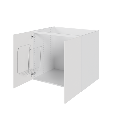 Multi-Living Køkken vaskeskab i Hvid Front H: 70,4 cm D: 60,0 cm - Inklusiv affaldsstativ - Bredde: 80 cm