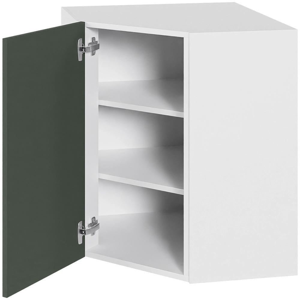 Multi-Living Køkken hjørneskab diagonal i Cibo Verde 120 H: 70,4 cm D: 32,0 cm B: 60 cm - med 2 hylder og låge