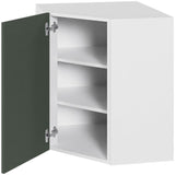 Multi-Living Køkken hjørneskab diagonal i Cibo Verde 120 H: 70,4 cm D: 32,0 cm B: 60 cm - med 2 hylder og låge