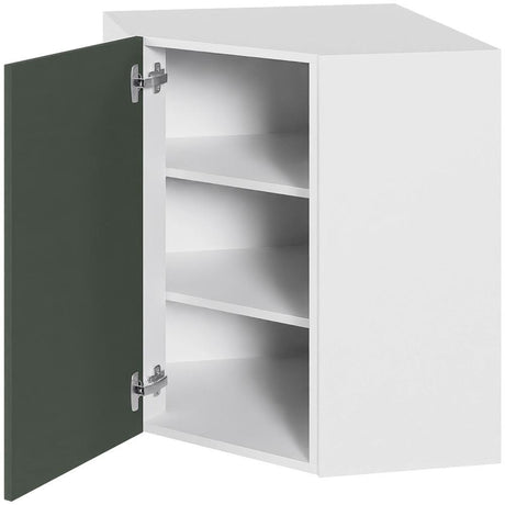 Multi-Living Køkken hjørneskab diagonal i Cibo Verde 120 H: 70,4 cm D: 32,0 cm B: 60 cm - med 2 hylder og låge