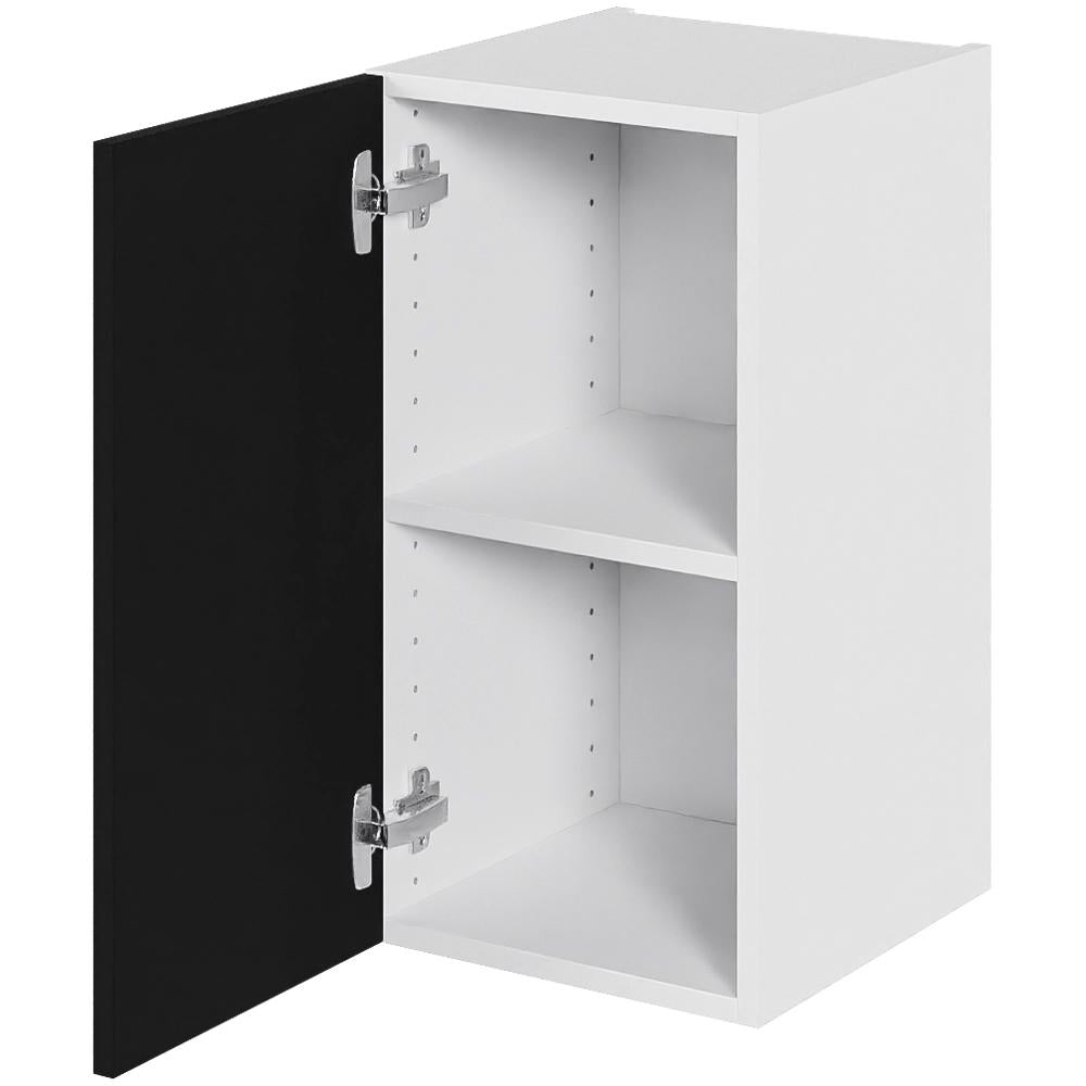 Multi-Living Køkken overskab i Cibo Nero lav H: 57,6 cm D: 34,0 cm - 1 låge inklusiv 1 hylde - Bredde: 30 cm