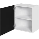 Multi-Living Køkken overskab i Cibo Nero lav H: 57,6 cm D: 34,0 cm - 1 låge inklusiv 1 hylde - Bredde: 50 cm