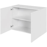 Multi-Living Køkken overskab i Malet Hvid Front lav H: 57,6 cm D: 34,0 cm - 2 låge inklusiv 1 hylde - Bredde: 80 cm