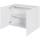 Multi-Living Køkken overskab i Hvid Front lav H: 57,6 cm D: 34,0 cm med 2 låger og 1 hylde - Bredde: 80 cm / Højde 56,7 cm