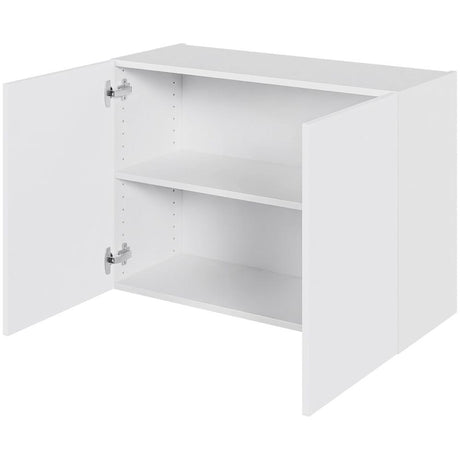 Multi-Living Køkken overskab i Hvid Front lav H: 57,6 cm D: 34,0 cm med 2 låger og 1 hylde - Bredde: 80 cm / Højde 56,7 cm