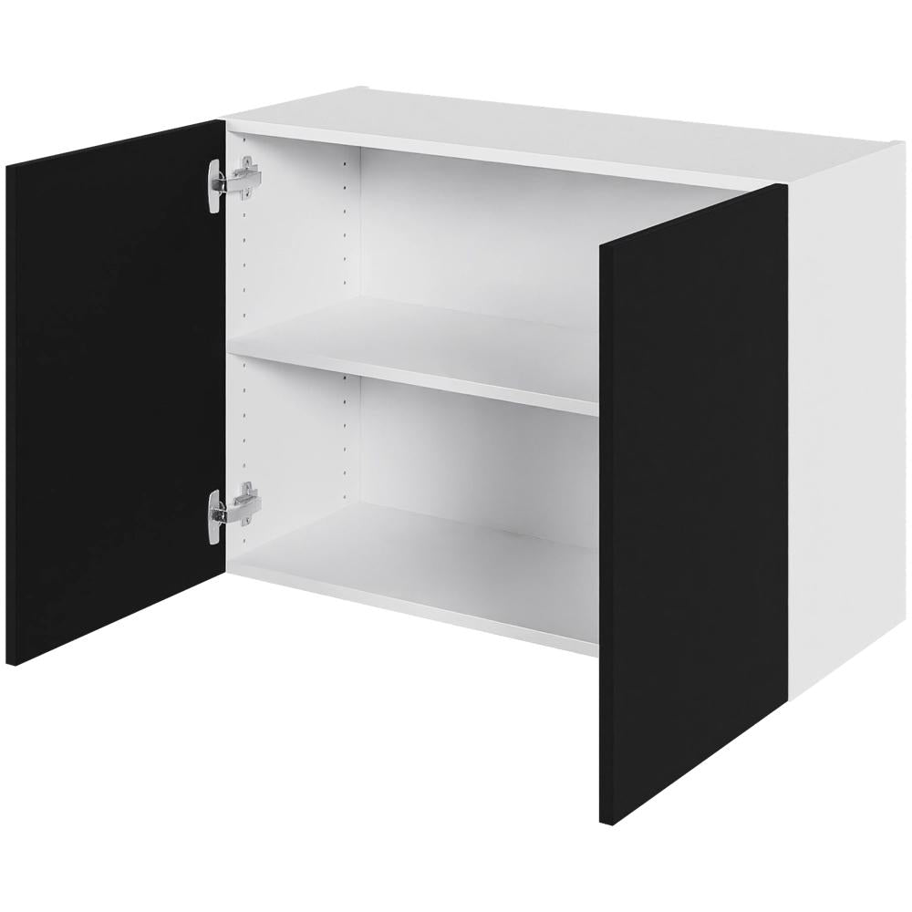 Multi-Living Køkken overskab i Cibo Nero lav H: 57,6 cm D: 34,0 cm - 2 låger inklusiv 1 hylde - Bredde: 80 cm