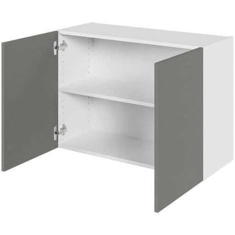 Multi-Living Køkken overskab i Cibo Grigio lav H: 57,6 cm D: 34,0 cm - 2 låger inklusiv 1 hylde - Bredde: 80 cm