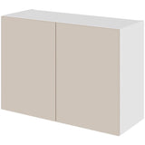 Multi-Living Køkken overskab i Cibo Sabbia 123 lav H: 57,6 cm D: 34,0 cm - 2 låge inklusiv 1 hylde - Bredde: 80 cm