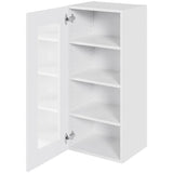 Multi-Living Køkken vitrineskab i Hvid Front overskab H: 89,6 cm D: 34,0 cm - Låge med klart glas inklusiv 2 hylder i bredde: 40 cm