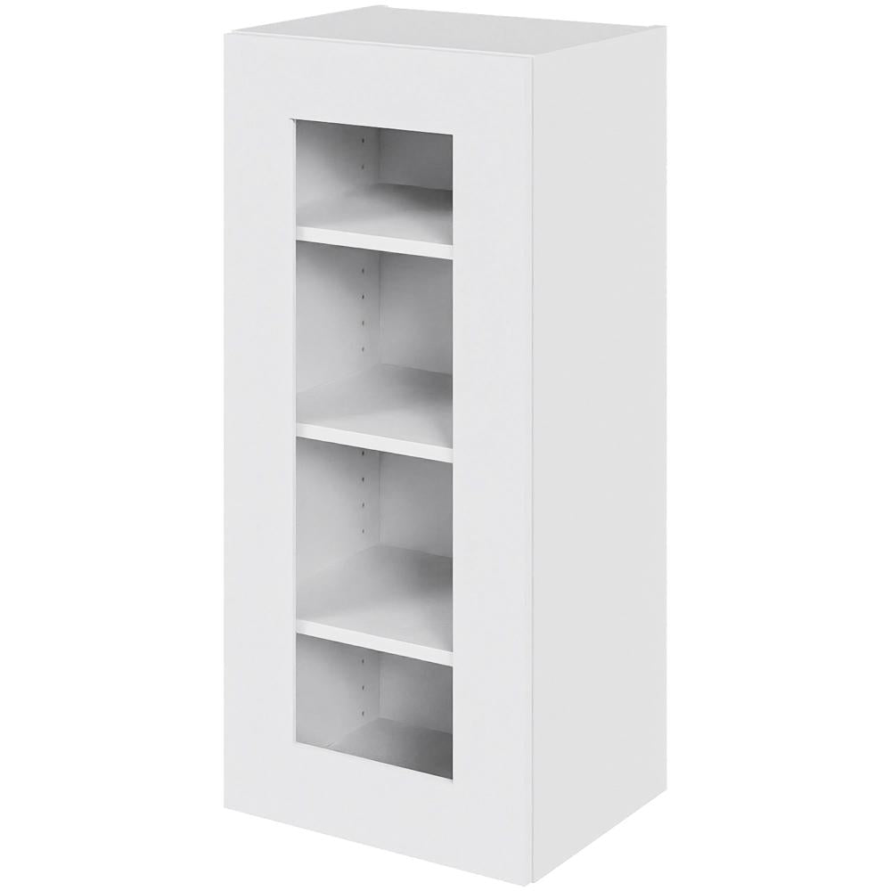 Multi-Living Køkken vitrineskab i Hvid Front overskab H: 89,6 cm D: 34,0 cm - Låge med klart glas inklusiv 2 hylder i bredde: 40 cm