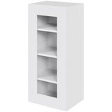 Multi-Living Køkken vitrineskab i Hvid Front overskab H: 89,6 cm D: 34,0 cm - Låge med klart glas inklusiv 2 hylder i bredde: 40 cm