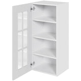 Multi-Living Køkken vitrineskab i Romantik overskab H: 89,6 cm D: 34,0 cm - Låge med klart glas inklusiv 2 hylder - Bredde: 40 cm