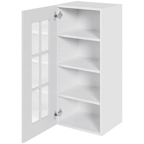 Multi-Living Køkken vitrineskab i Romantik overskab H: 89,6 cm D: 34,0 cm - Låge med klart glas inklusiv 2 hylder - Bredde: 40 cm